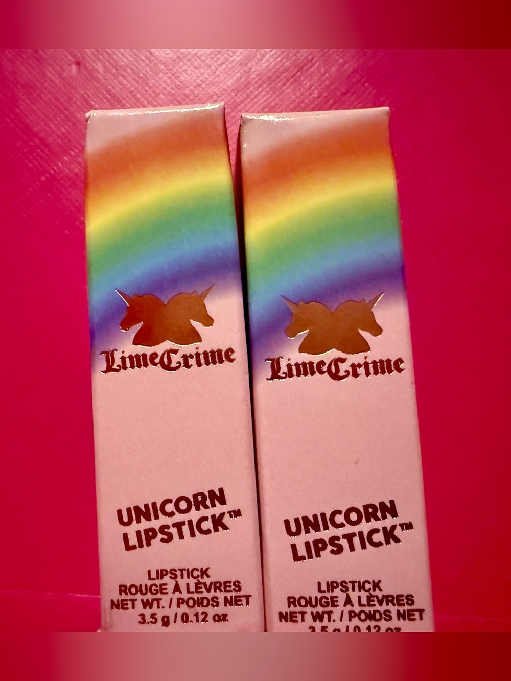RARE Lime Crime 10th Anniversary Unicorn Lipstick CANDY FLOSS x 2 Deadstock
